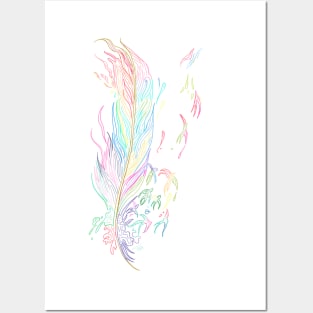 Watercolour feather dreams Posters and Art